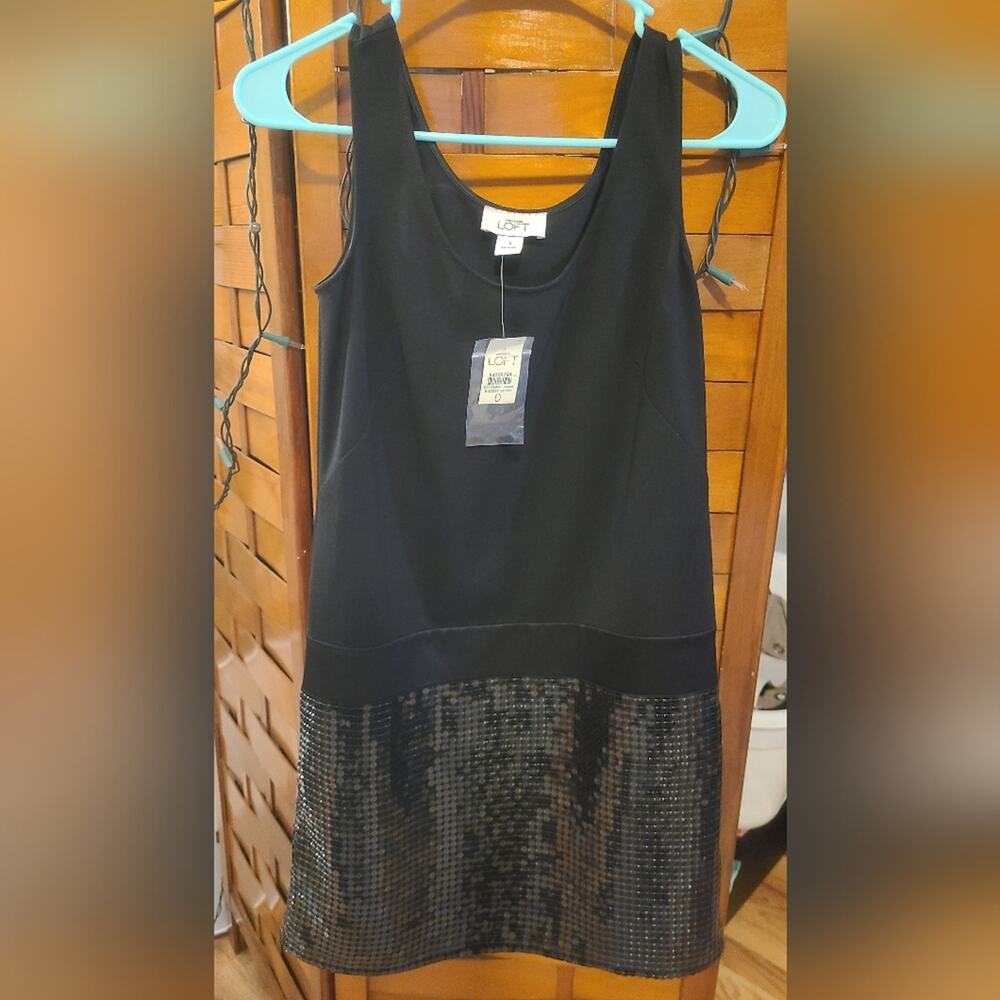 NWT Ann Taylor Loft Sequin Split Sleevless Dress